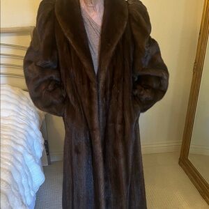 Elegant Brown Fur Coat